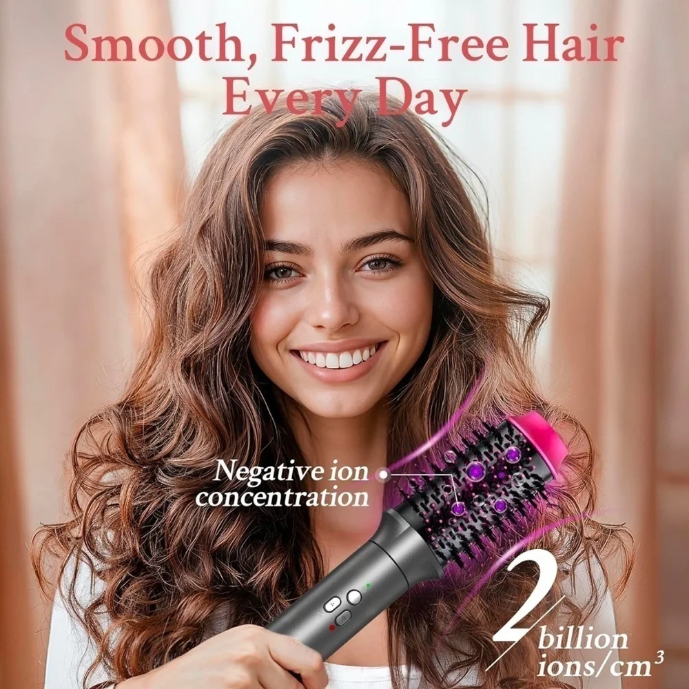 Hot Air Brush Hair Styler‎ for Volumizing, Straightening, Styling Dark Grey #FD1